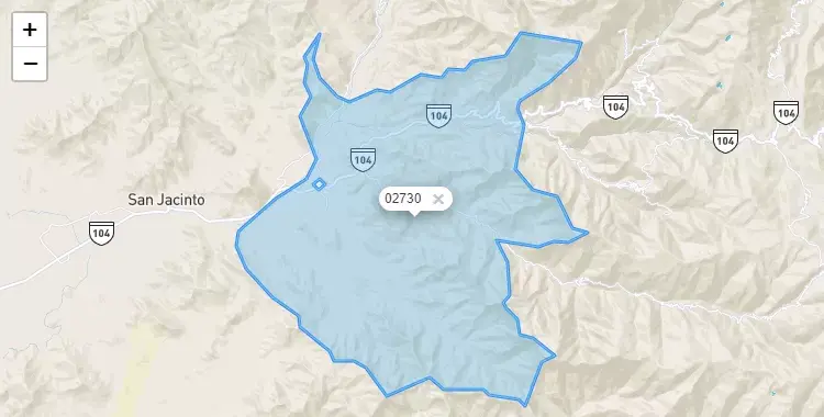 Mapa de la zona del código postal 02730 en Moro, Ancash