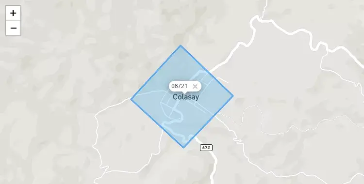 Mapa de la zona del código postal 06721 en Colasay, Cajamarca