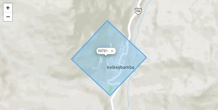 Mapa de la zona del código postal 08781 en Ocobamba, Cuzco