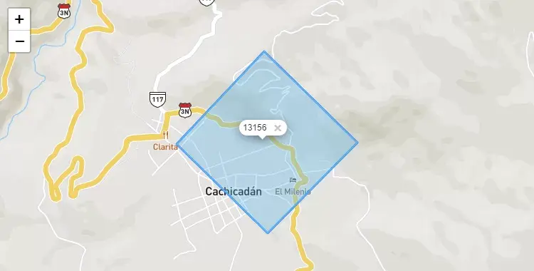 Mapa de la zona del código postal 13156 en Cachicadan, La Libertad